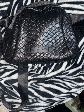 Kabaiou Black Woven Crossbody Bag